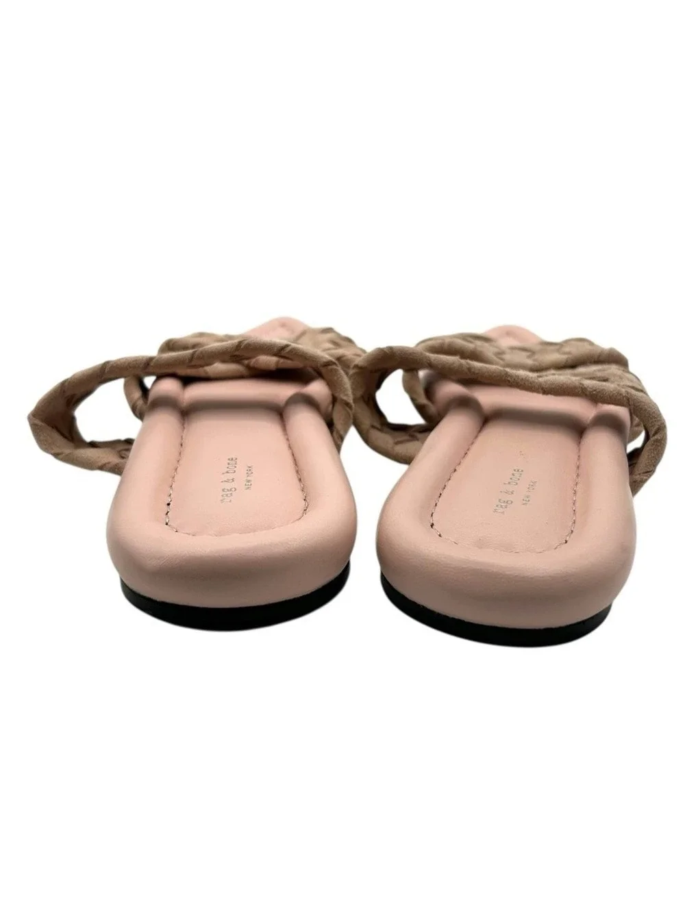 Rag & Bone Pink Woven Slide Sandals Flat Mule Shoes Size 7.5